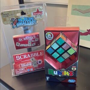 Game Bundle - Rubik's Impossible & Smallest Scrabble